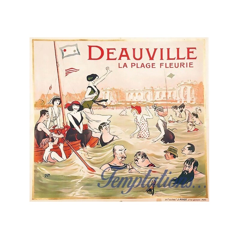 Carte postale "Deauville, la plage fleurie"