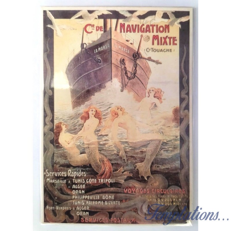 Carte postale " Compagnie de navigation mixte"