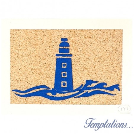 Carte postale en sable "Le phare bleu " Marie Claire Blasquiz