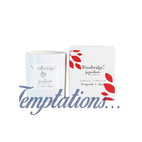 Bougie parfumée Grenade & Agrume/Pomegranate & Citrus 250g - Woodbridge Collection Signature