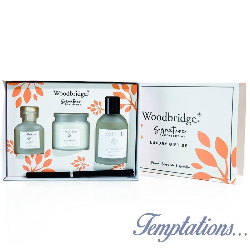 Coffret cadeau Fleur de Pêcher & Vanille- Woodbridge Collection Signature