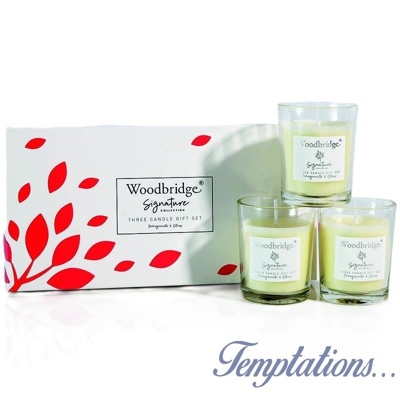 Coffret 3 bougies Grenade & Citron - Woodbridge Collection Signature