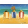 Carte postale "Deckchairs" martin Wiscombe