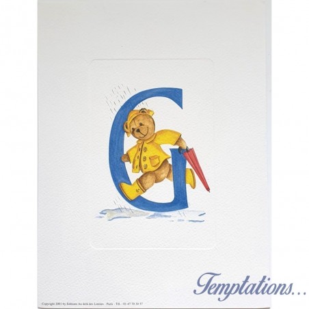 Image Lettre "G" avec ourson