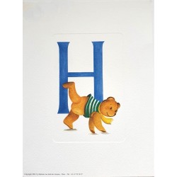 Image Lettre "H" avec ourson