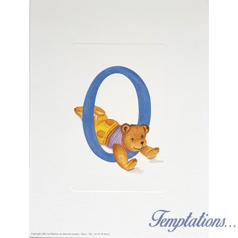 Image Lettre "O" avec ourson