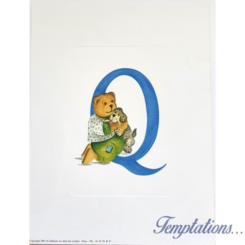 Image Lettre "Q" avec ourson