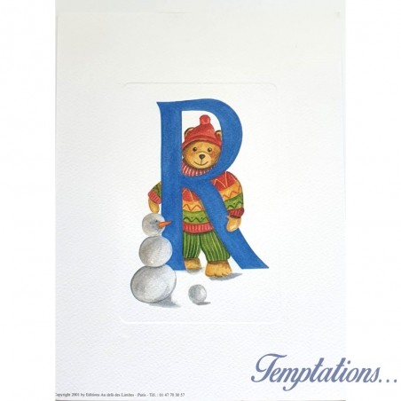 Image Lettre "R" avec ourson