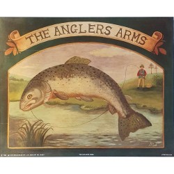 Litho " The Anglers Arms Rustique"