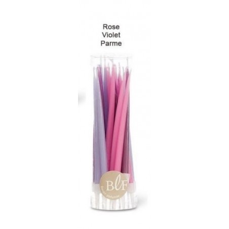 Assortiment de 20 Bougies Anniversaire Roses- Bougie la Française