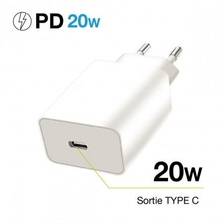 Pack chargeur pd20w type C - Moxie