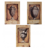 Lot de 3 cartes doubles "Vases Antiques " - Russel Babcock