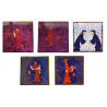 Lot de 5 cartes simples" Asiatique" – Laly