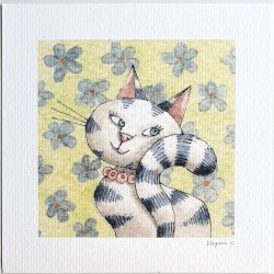 Lot de 3 cartes Chats - Virginie Cachau