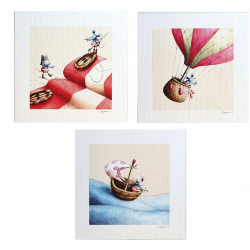 Lot de 3 cartes Souris -...