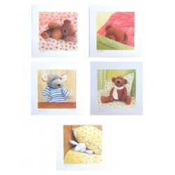 Lot de 5 cartes "PelucheS"...