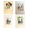 Lot de 4 images vintages Germaine Bouret