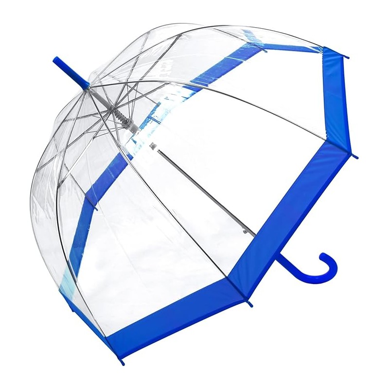 Parapluie cloche transparent bord coloré