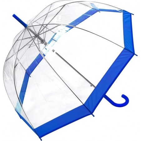 Parapluie cloche transparent bord coloré