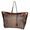 Sac cabas bronze imitation python