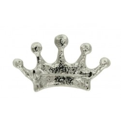 Broche couronne argentée