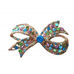 Broche nœud en strass multicolores  - L'officiel Roma