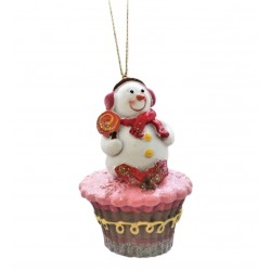 Décoration de noel Cupcake avec bonhomme de neige - Goodwill