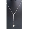 Collier pendentif cœur pavé