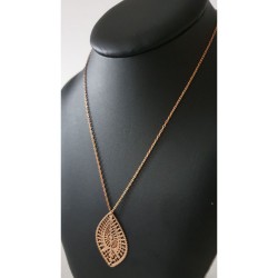 Collier doré avec pendentif goutte ajourée GM- Brin d'Amour -