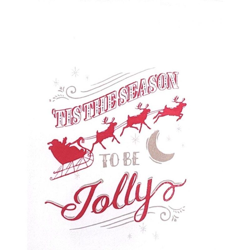 Torchon de noël  "'Tis the season to be jollys"