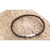 Bracelet homme en cuir tressé marron