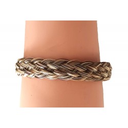 Bracelet homme tressé marron