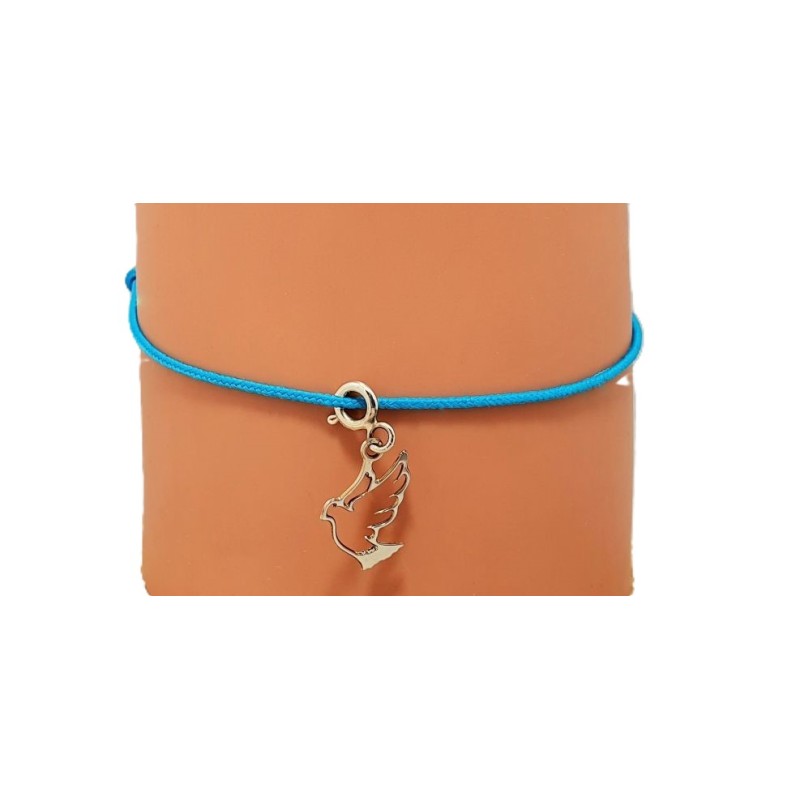 Bracelet cordon avec charm Colombe – Lucky Team