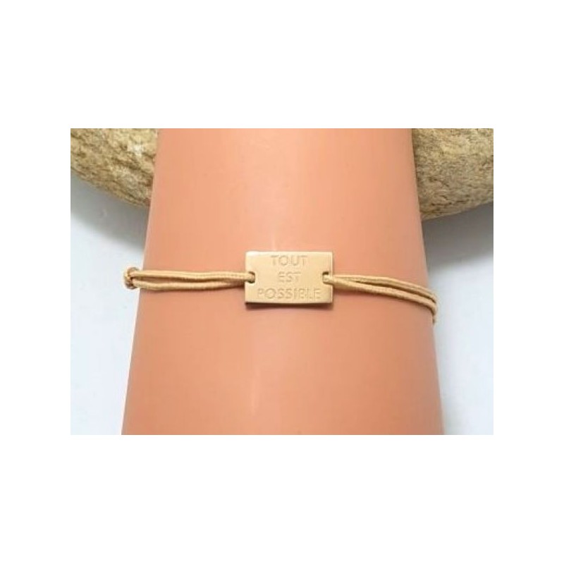 Bracelet cordon "Tout est possible "– Lucky Team