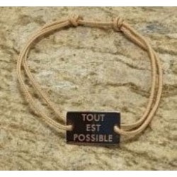 Bracelet cordon "Tout est possible "– Lucky Team