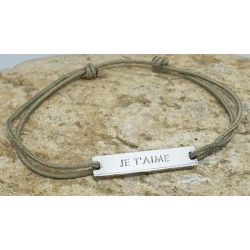 Bracelet cordon "Je t'aime"...