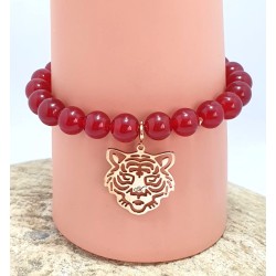 Bracelet rouge en perles...