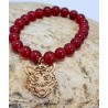 Bracelet rouge en perles Millénium avec charm tigre – Lucky Team