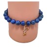 Bracelet bleu en perles Millénium avec charm Love – Lucky Team