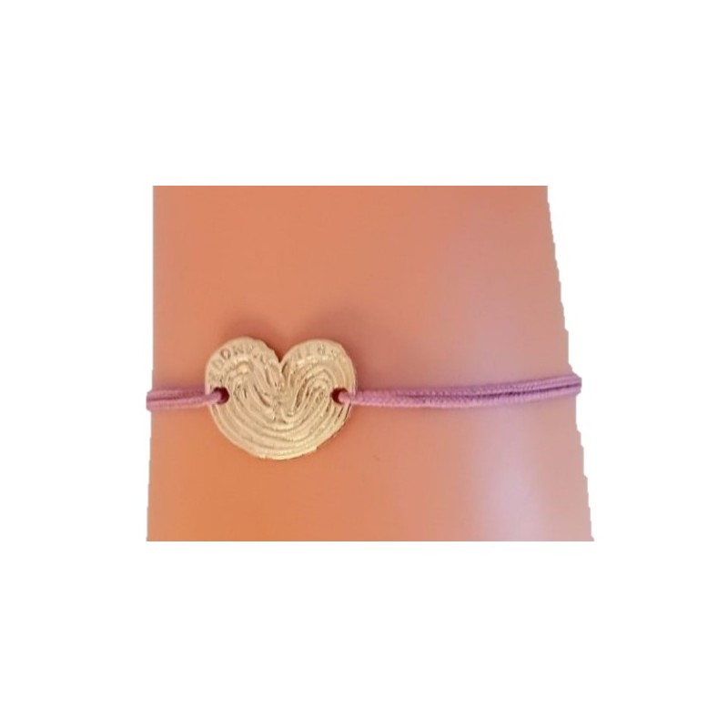 Bracelet cordon coeur de palmier- Brin d'Amour