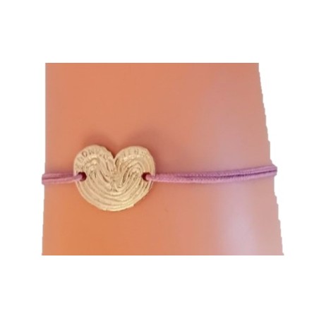 Bracelet cordon coeur de palmier- Brin d'Amour