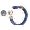 Bracelet bleu avec bouton-pression