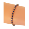 Bracelet fines perles bleu marine et cuivre - AFFARI AB