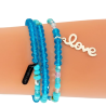 Bracelet de perles 3 tours charm Love – Lucky Team