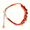 Bracelet orange avec perle argent sterling