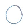 Bracelet de perles bleues argent sterling