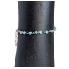 Bracelet de perles bleues argent sterling