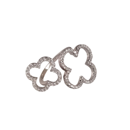 Bague deux trèfles Argent 925