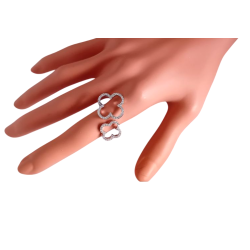 Bague deux trèfles Argent 925