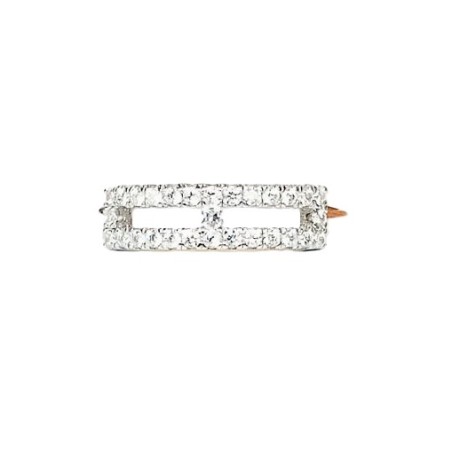 Bague rectangle serti argent 925